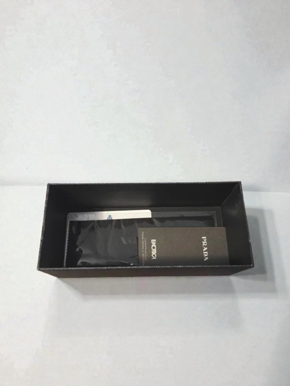 Prada PR 18WV 1AB1O1 Black Silver Plastic Fashion Eyeglasses Large 54mm - Picture 4 of 6